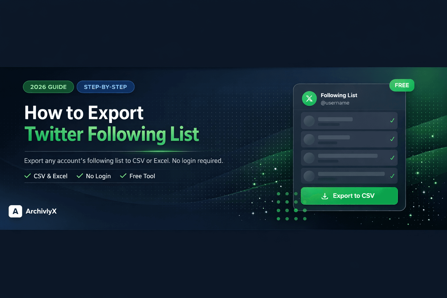 How to Export Twitter Following List in 2026 (Step-by-Step Guide)