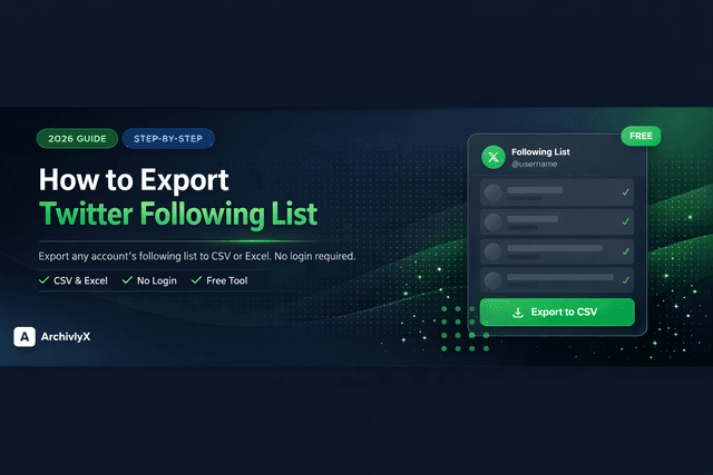 How to Export Twitter Following List in 2026 (Step-by-Step Guide)