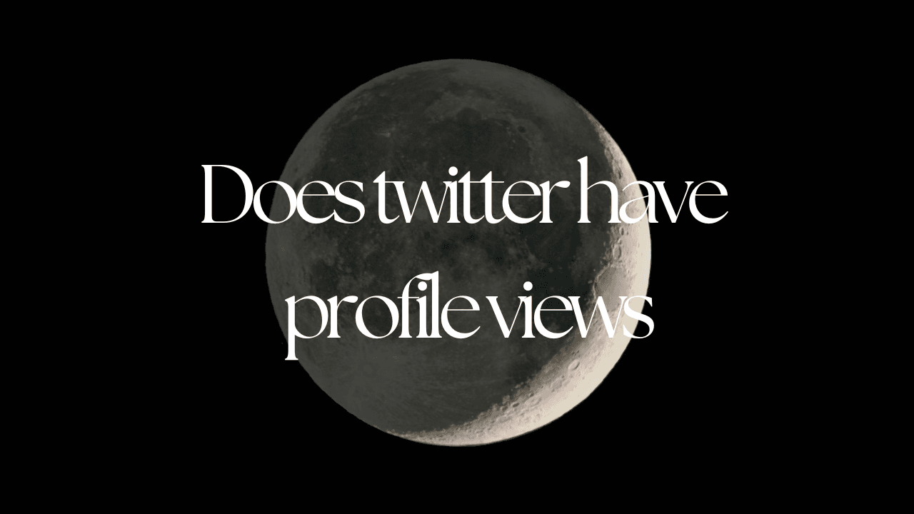 Does twitter have profile views