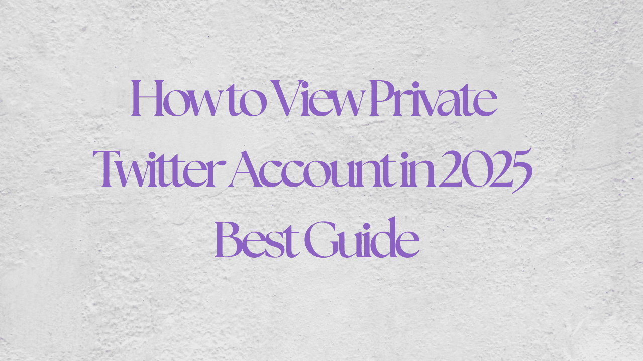 How to View Private Twitter Account in 2025 – Best Guide
