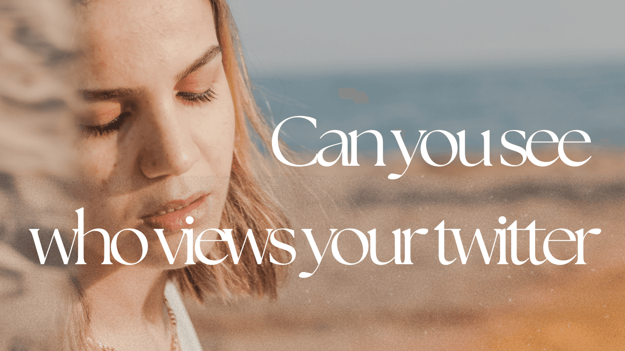 Can you see who views your twitter