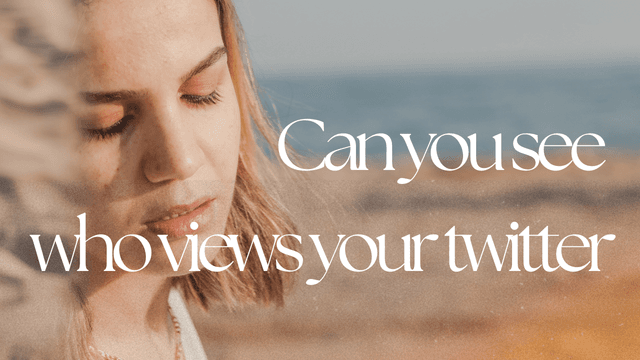 Can you see who views your twitter