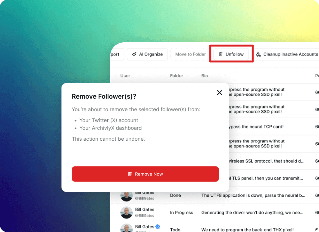 Remove Low-Quality Followers